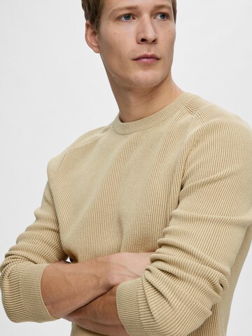 SELECTED HOMME Pullover 'OWN' in Beige