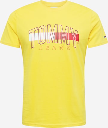 Tricou de la Tommy Jeans pe galben: față