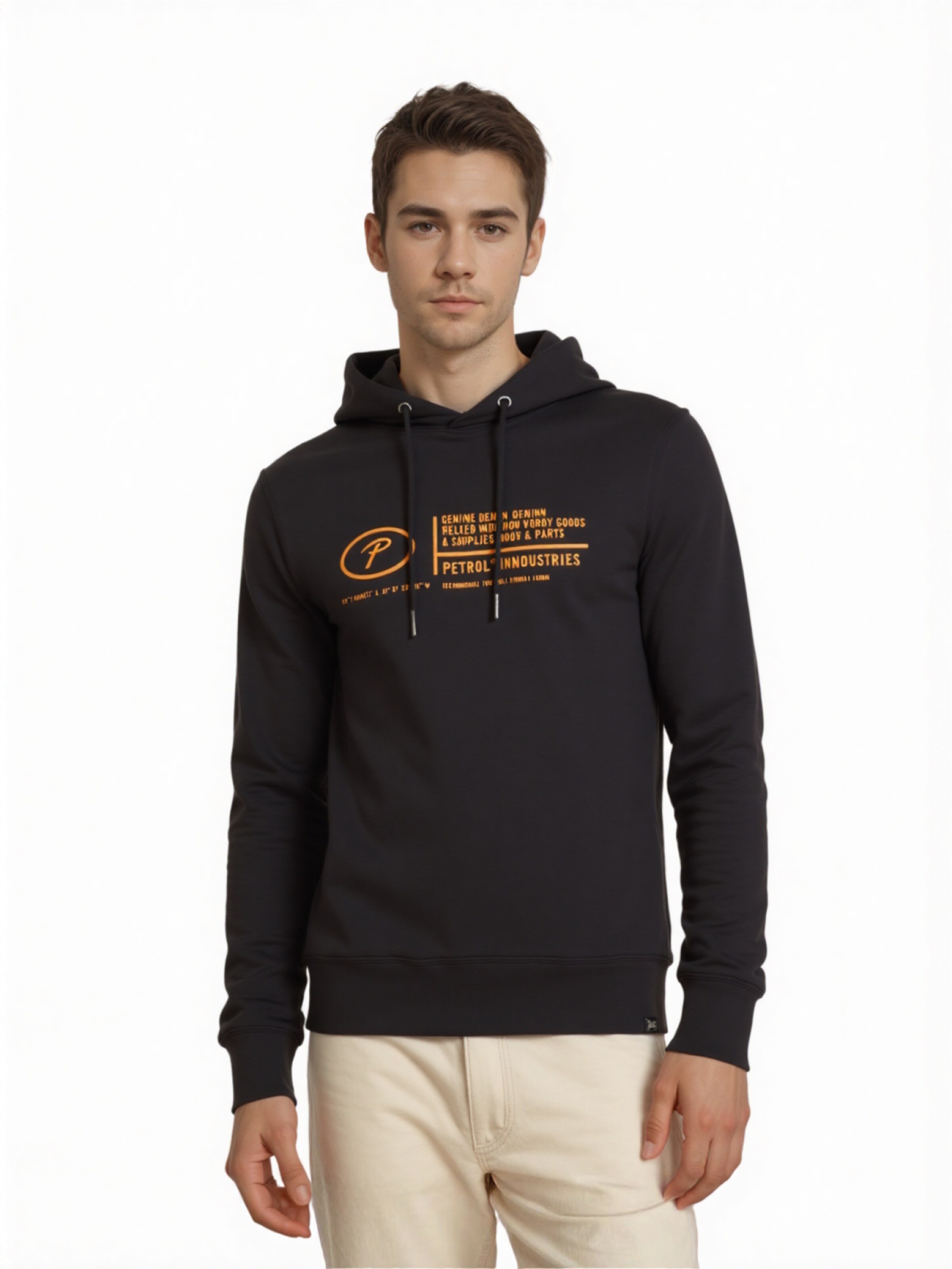 Petrol Industries Sweatshirt in Zwart: voorkant