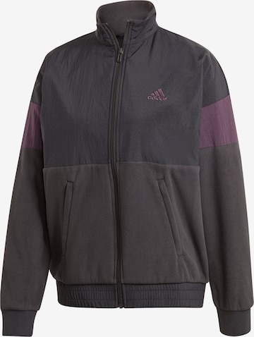 ADIDAS PERFORMANCE Athletic Jacket in Black: front