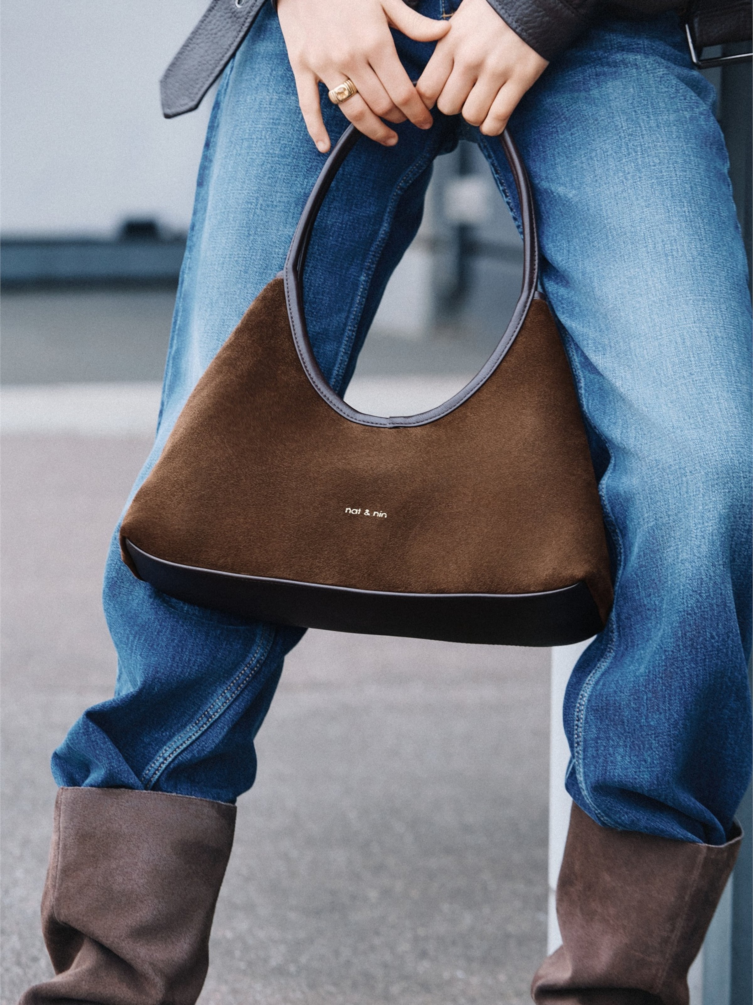 Nat&Nin Handbag 'Milo' in Brown