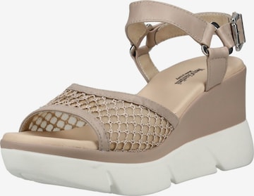 Sandales Nero Giardini en beige : devant