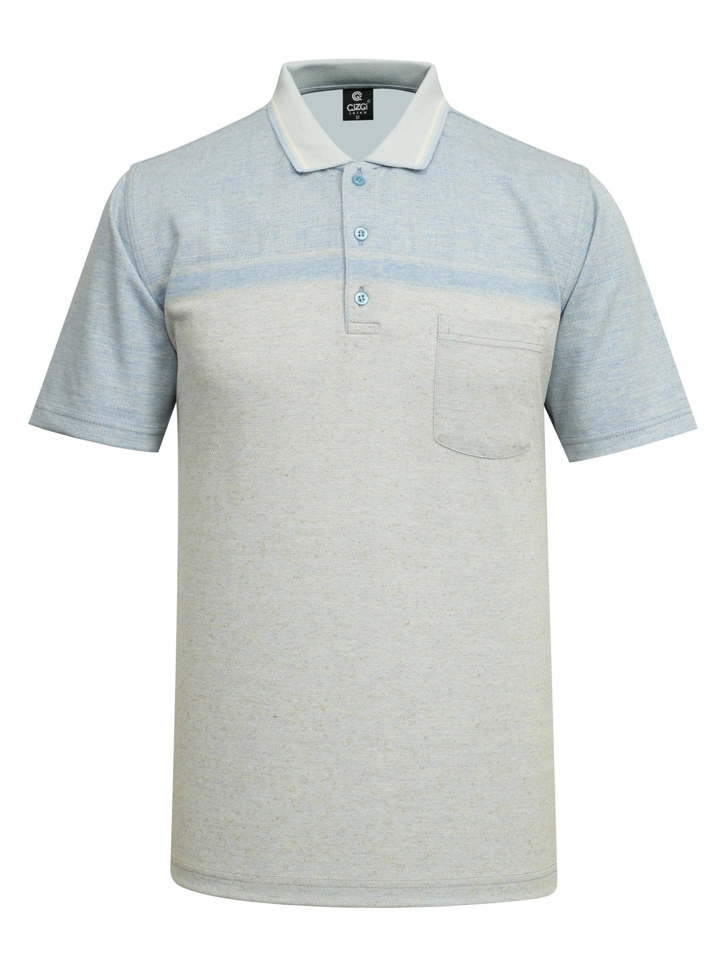 Cizgi Triko Shirt‌‌‌‌‌‌‌ in Blau: Vorderseite