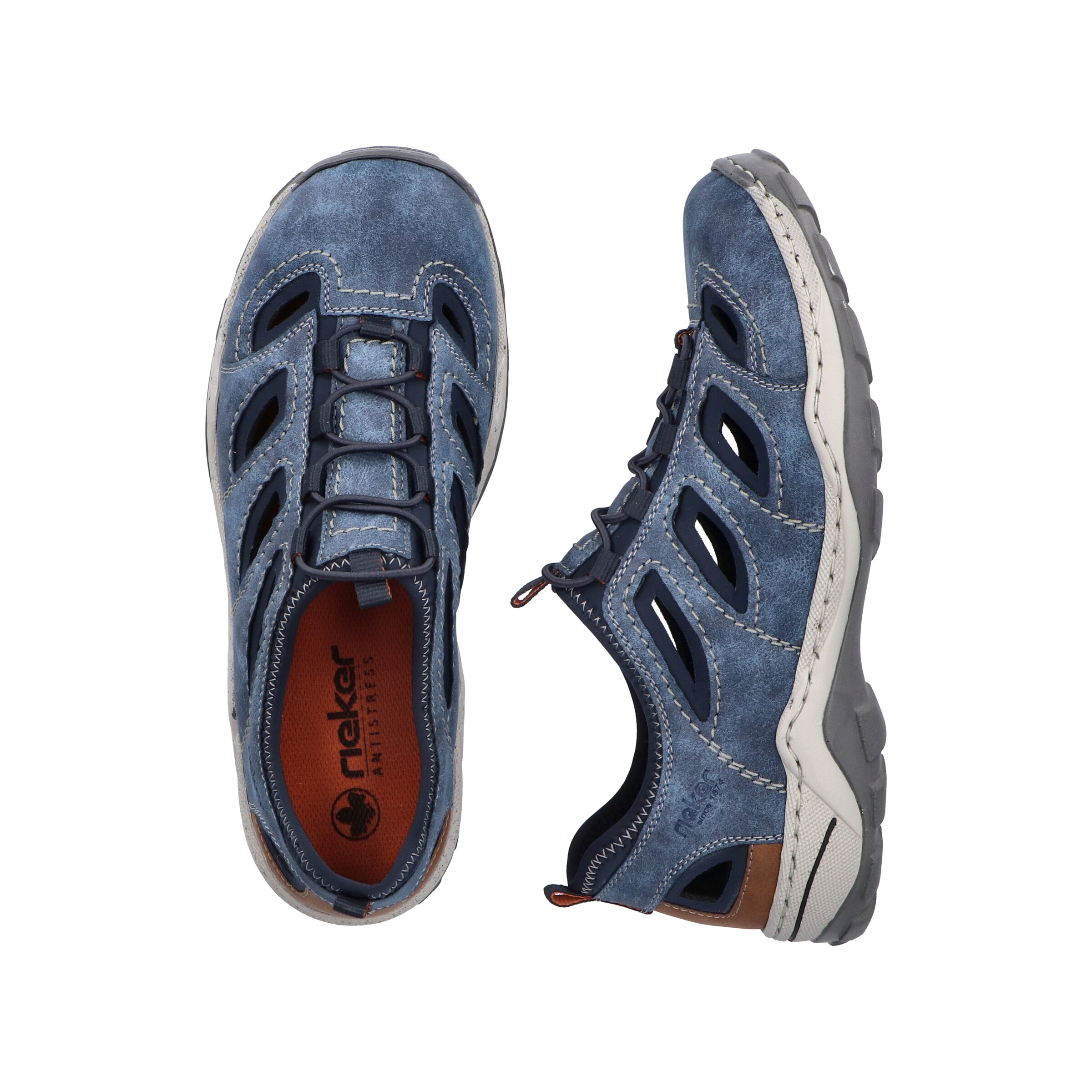 Rieker Platform trainers 'Oilybuk' in Blue