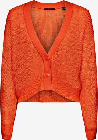 ESPRIT Gebreid vest in Oranje: voorkant