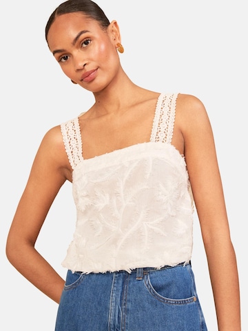 love & roses Top | bela barva: sprednja stran