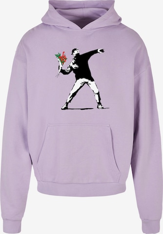 Merchcode Sweatshirt 'Banksy ' in Lila: Vorderseite