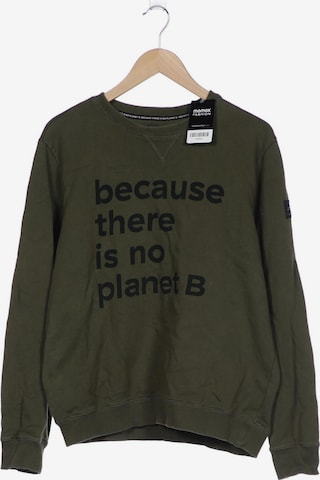 ECOALF Sweatshirt & Zip-Up Hoodie in XL in Green: front