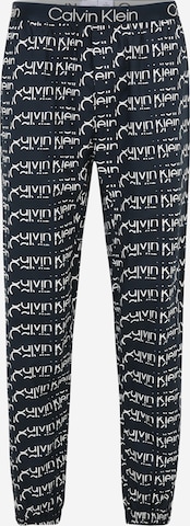 Pantaloni de pijama de la Calvin Klein Underwear pe albastru: față