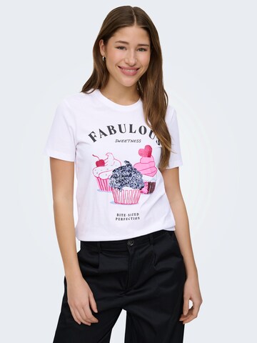 ONLY - Camiseta 'ONLKITA' en blanco