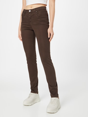 BRAX Pleat-Front Pants 'SHAKIRA' in Brown: front