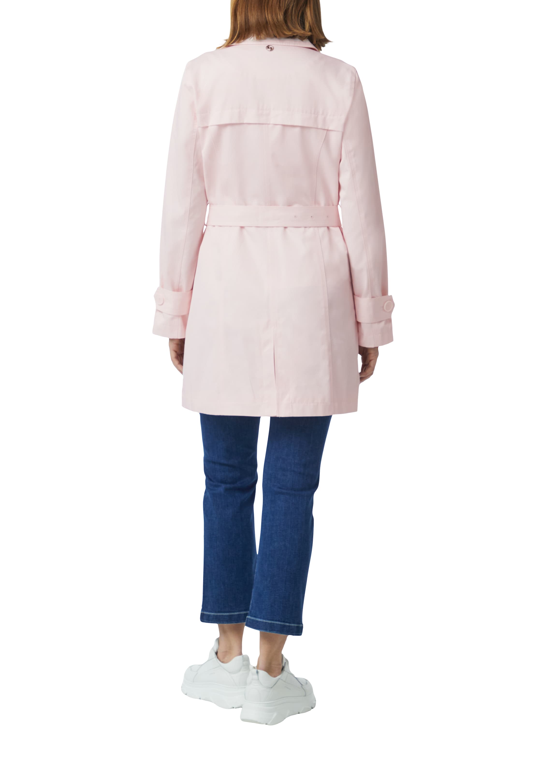 rozā COMMA Starpsezonu mētelis: no aizmugures