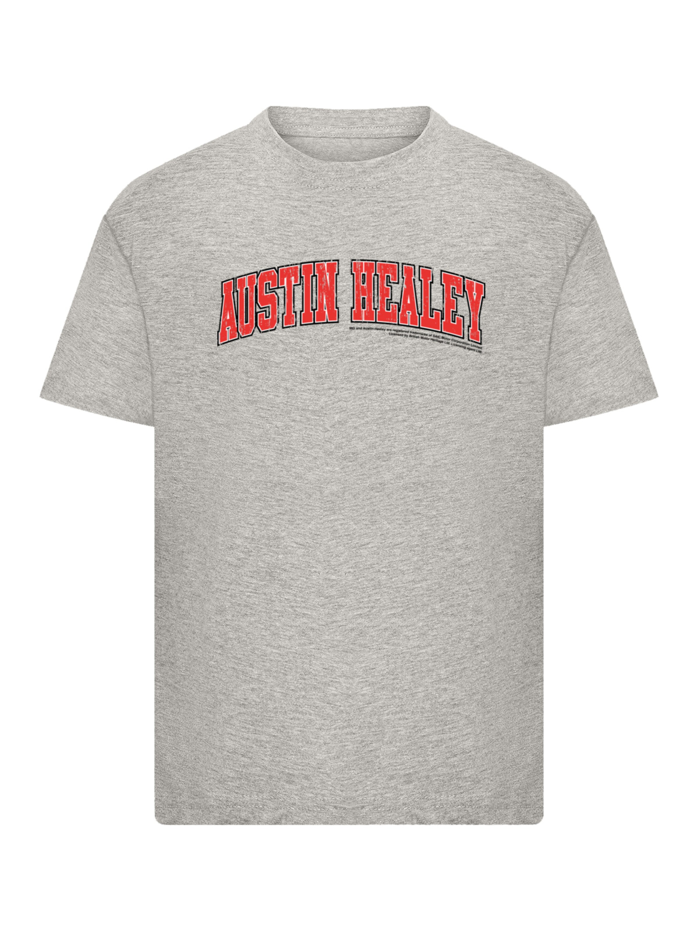 F4NT4STIC Shirt 'British Motor Heritage Austin Healey College' in Grijs: voorkant