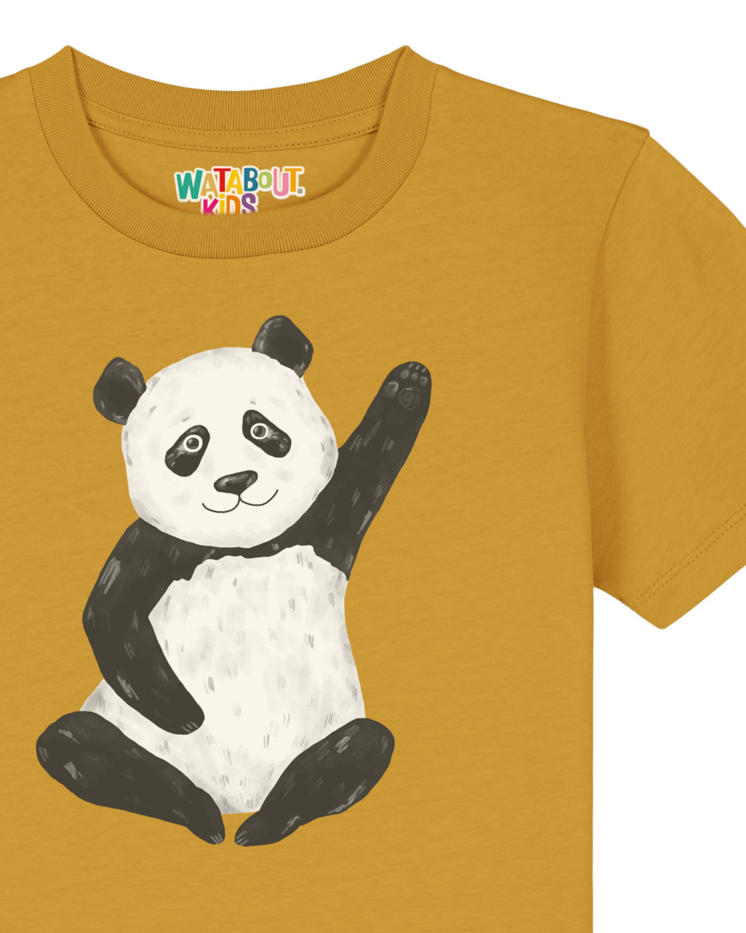 Maglietta 'Panda' di watabout.kids in giallo