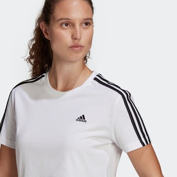 ADIDAS SPORTSWEAR Performance shirt 'Essentials Loose 3-Stripes ' in White