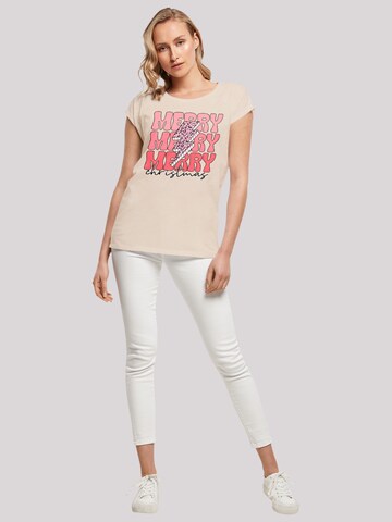 T-shirt 'Merry Christmas' F4NT4STIC en gris