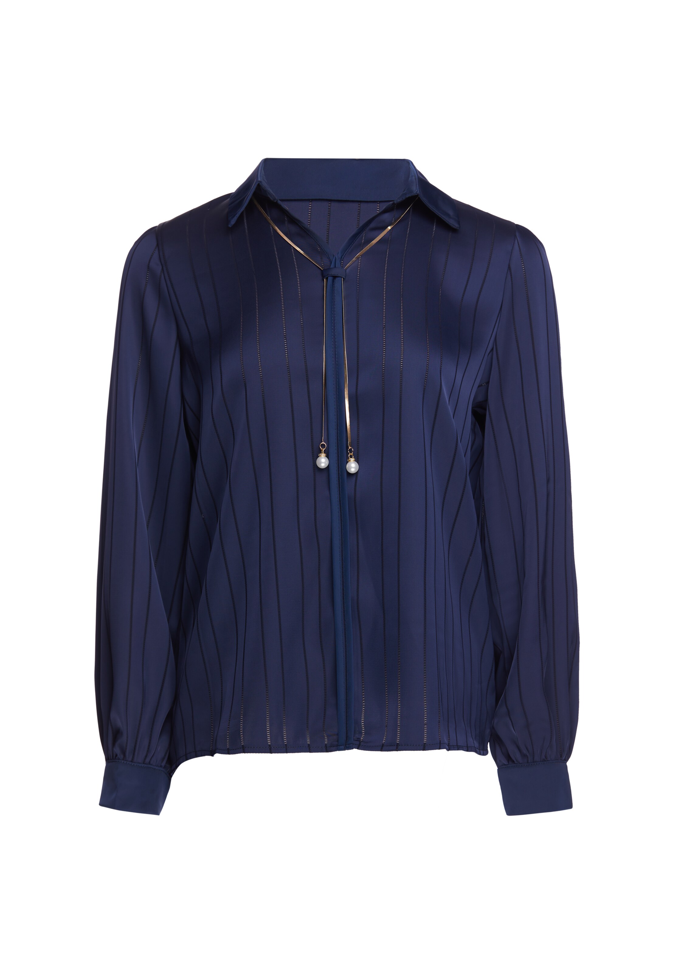 usha BLACK LABEL Blouse in Blauw: voorkant