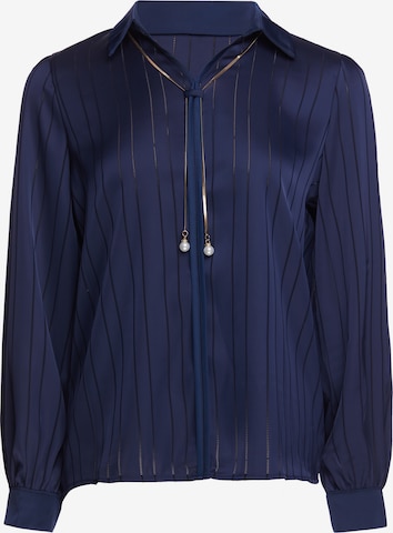 usha BLACK LABEL Blouse in Blauw: voorkant