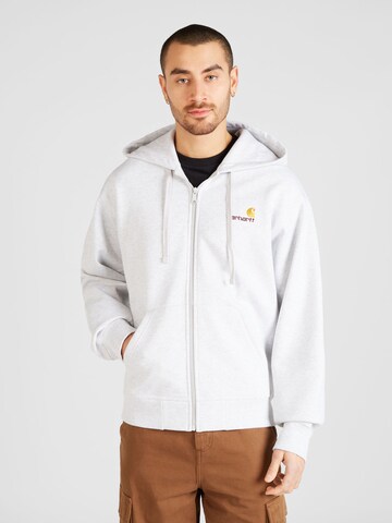 Carhartt WIP - Sudadera con cremallera en gris: frente