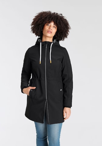 POLARINO Outdoor Coat in Black: front