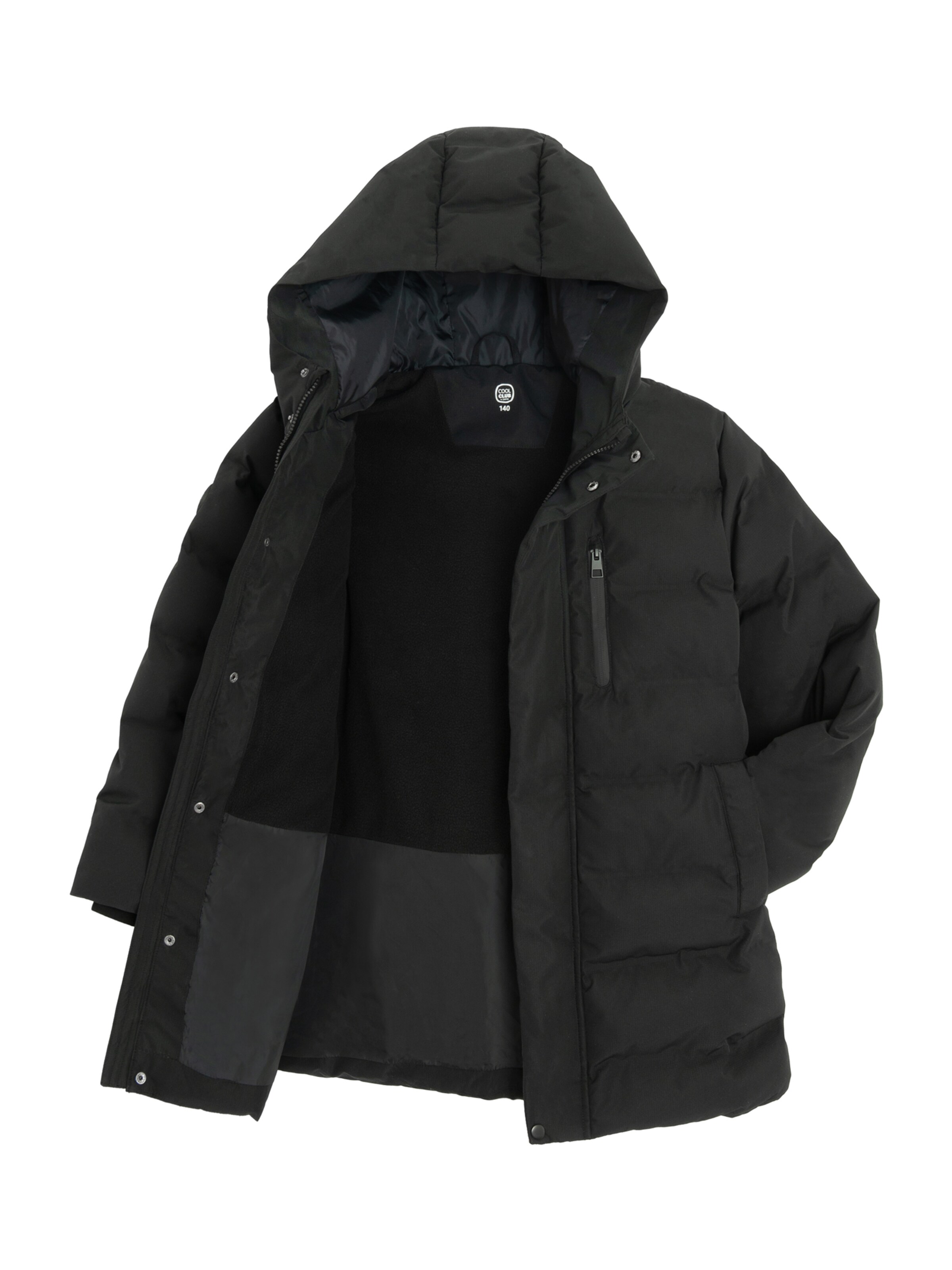 Cool Club - Casaco meia-estação em preto: frente