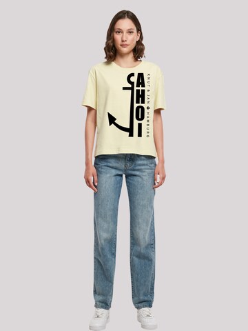 T-shirt 'Ahoi Anker Knut & Jan Hamburg' F4NT4STIC en jaune