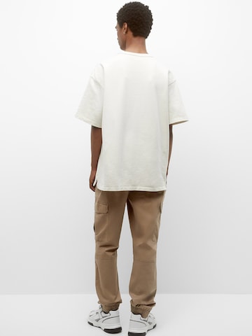 Pull&Bear Tapered Cargo trousers in Beige