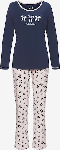 VIVANCE Pyjama in Blau: Vorderseite