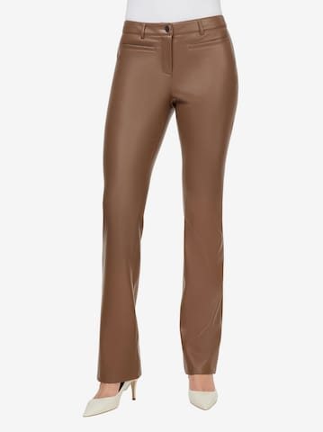 Bootcut Pantalon Ashley Brooke by heine en marron : devant