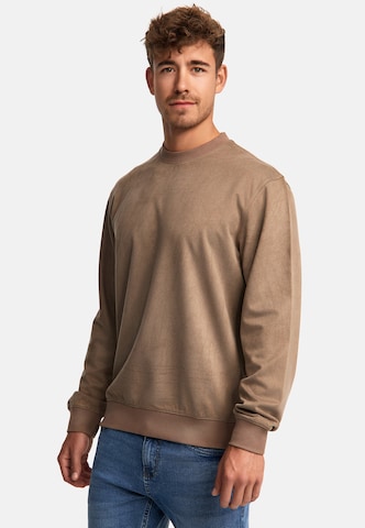 INDICODE JEANS Sweatshirt 'Coleman' in Brown