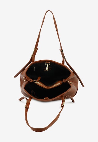 HARPA Shoulder Bag 'Amarald' in Brown