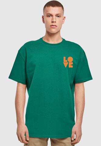 Maglietta 'Hugs & Love - Love' di Merchcode in verde: frontale