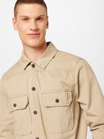Hailys Men Regular fit Button Up Shirt 'Colin' in Beige