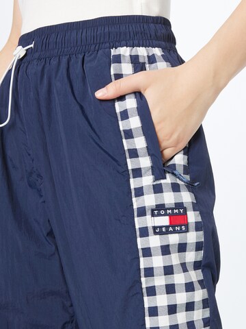 Tommy Jeans Tapered Pants 'Gingham' in Blue