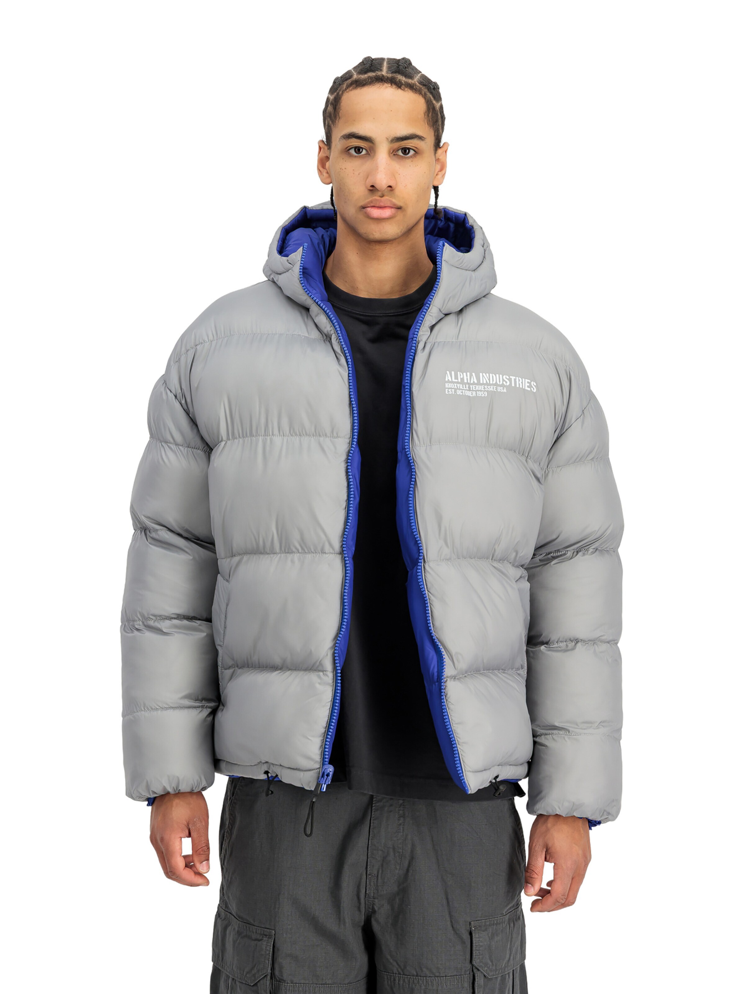 ALPHA INDUSTRIES Winter Jacket 'MA-1' in Blue