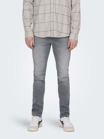 Regular Jean 'Loom' Only & Sons en gris : devant