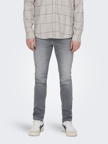 Only & Sons Regular Jeans 'Loom' i grå: framsida