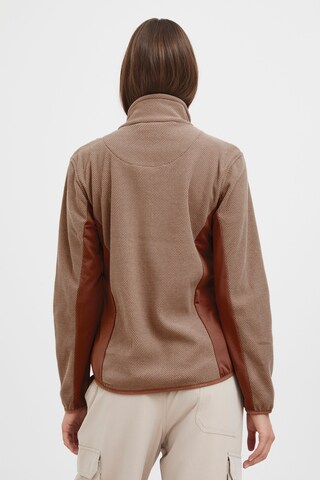 North Bend Fleece Jacket 'Helga' in Brown