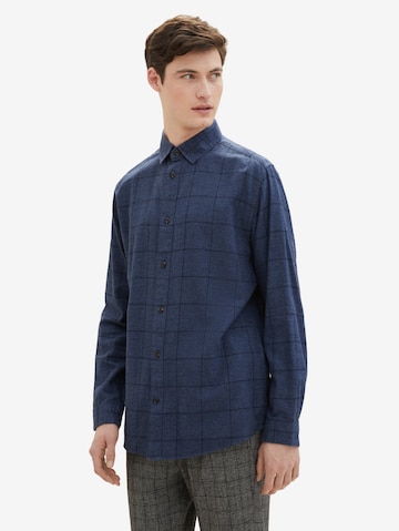 Coupe regular Chemise TOM TAILOR en bleu