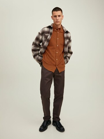 JACK & JONES Regular Fit Hemd in Braun