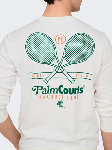 Only & Sons - Sudadera 'ONSTEN' en blanco