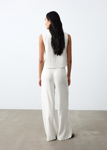 MANGO TEEN Wide leg Pants 'Tidec' in White