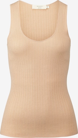 hessnatur Knitted Top in Beige: front