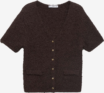 Cardigan 'CAMILA' MANGO en marron : devant