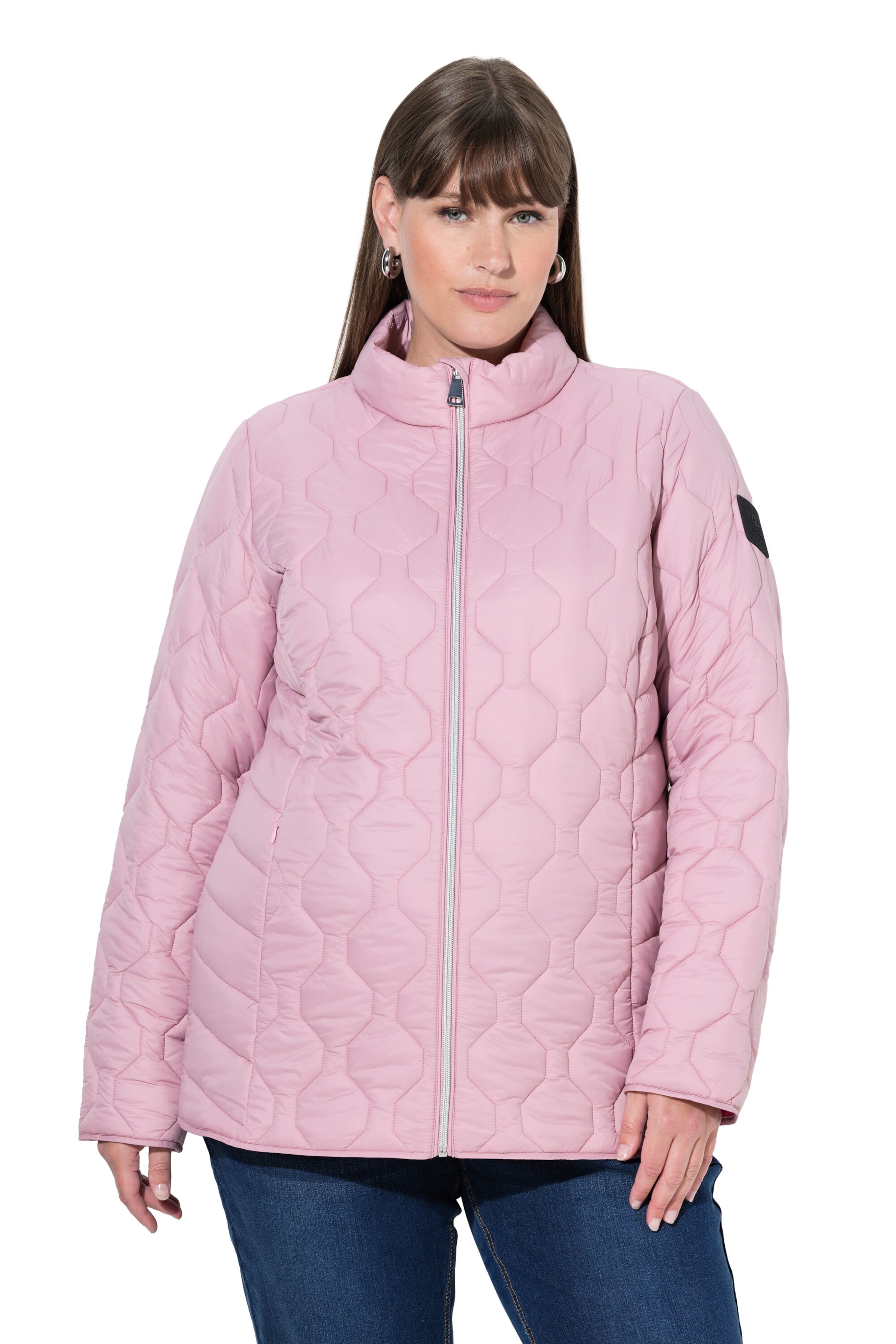 Ulla Popken Winterjas in Roze: voorkant