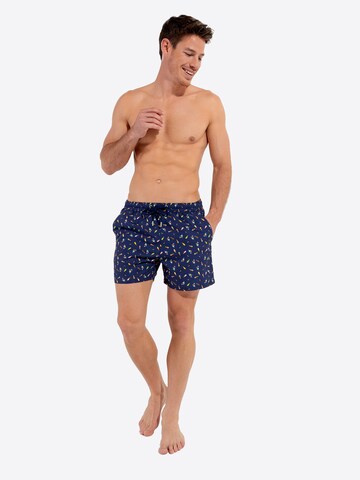 HOM Zwemshorts ' Beach Boxer Summer ' in Blauw