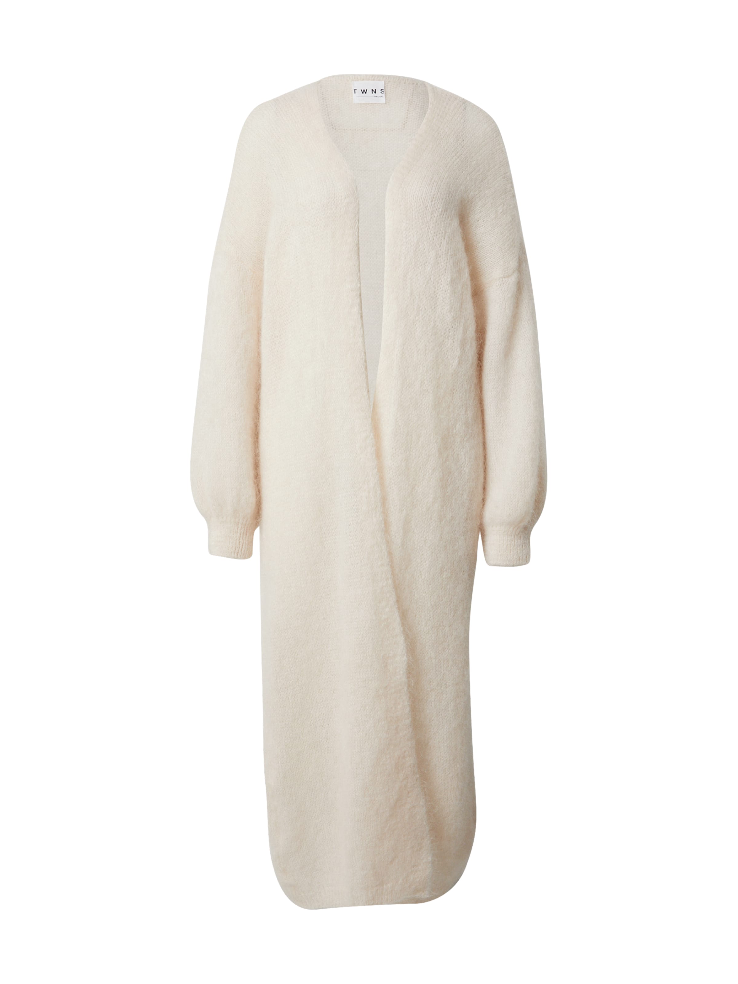 TWNS THE LABEL Πλεκτή ζακέτα 'Pagosa' σε μπεζ: μπροστά