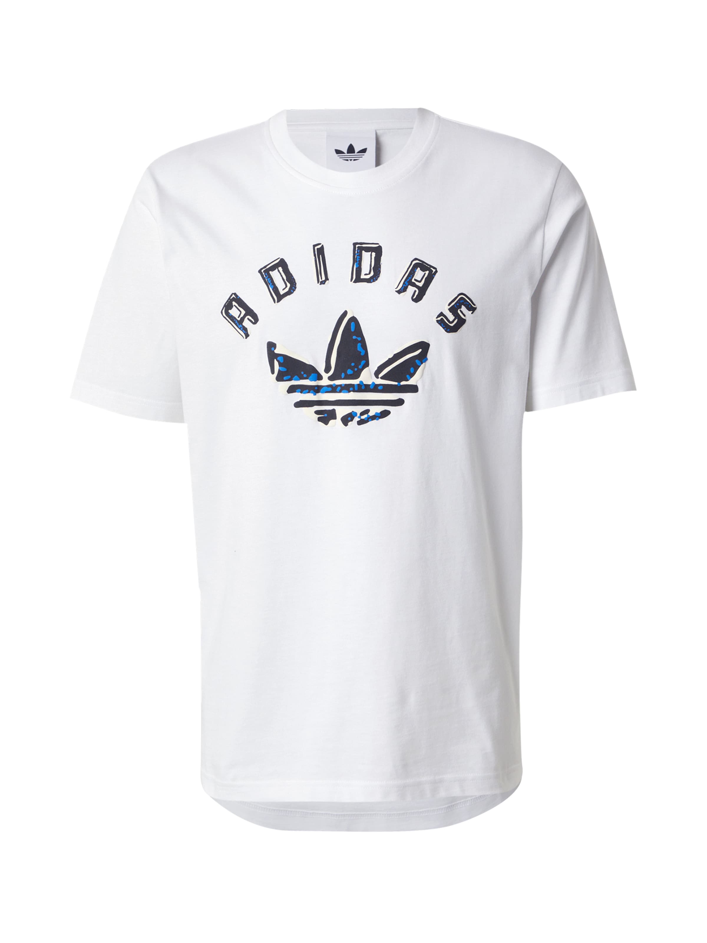 balts ADIDAS ORIGINALS T-Krekls: no priekšpuses
