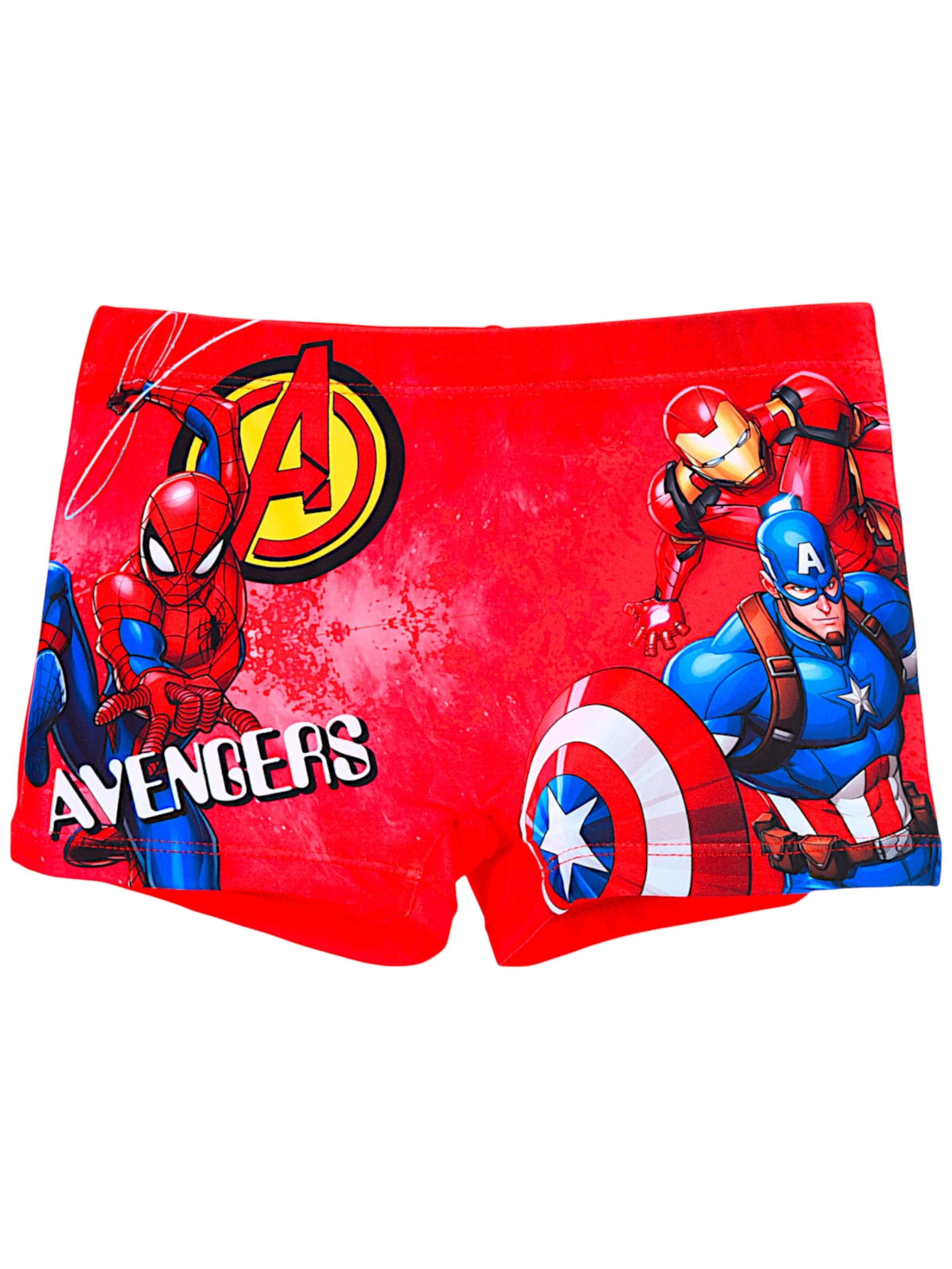 Marvel Avengers Board Shorts 'Avengers' in Red: front