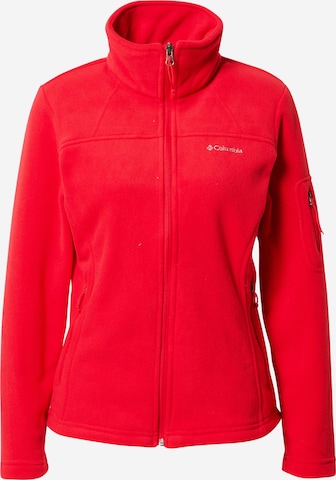 COLUMBIA Athletic Fleece Jacket 'Fast Trek II' in Red: front